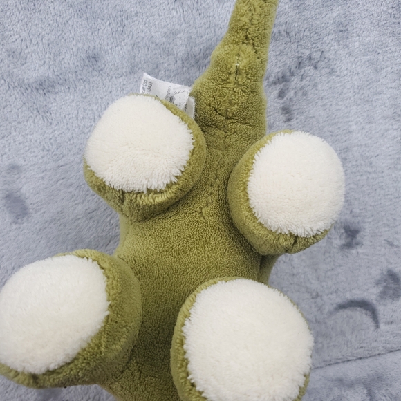 Little Jellycat Green Dinosaur Plush Brontosaurus Stuffed Animal Ribbons 11.5" - Picture 5 of 8